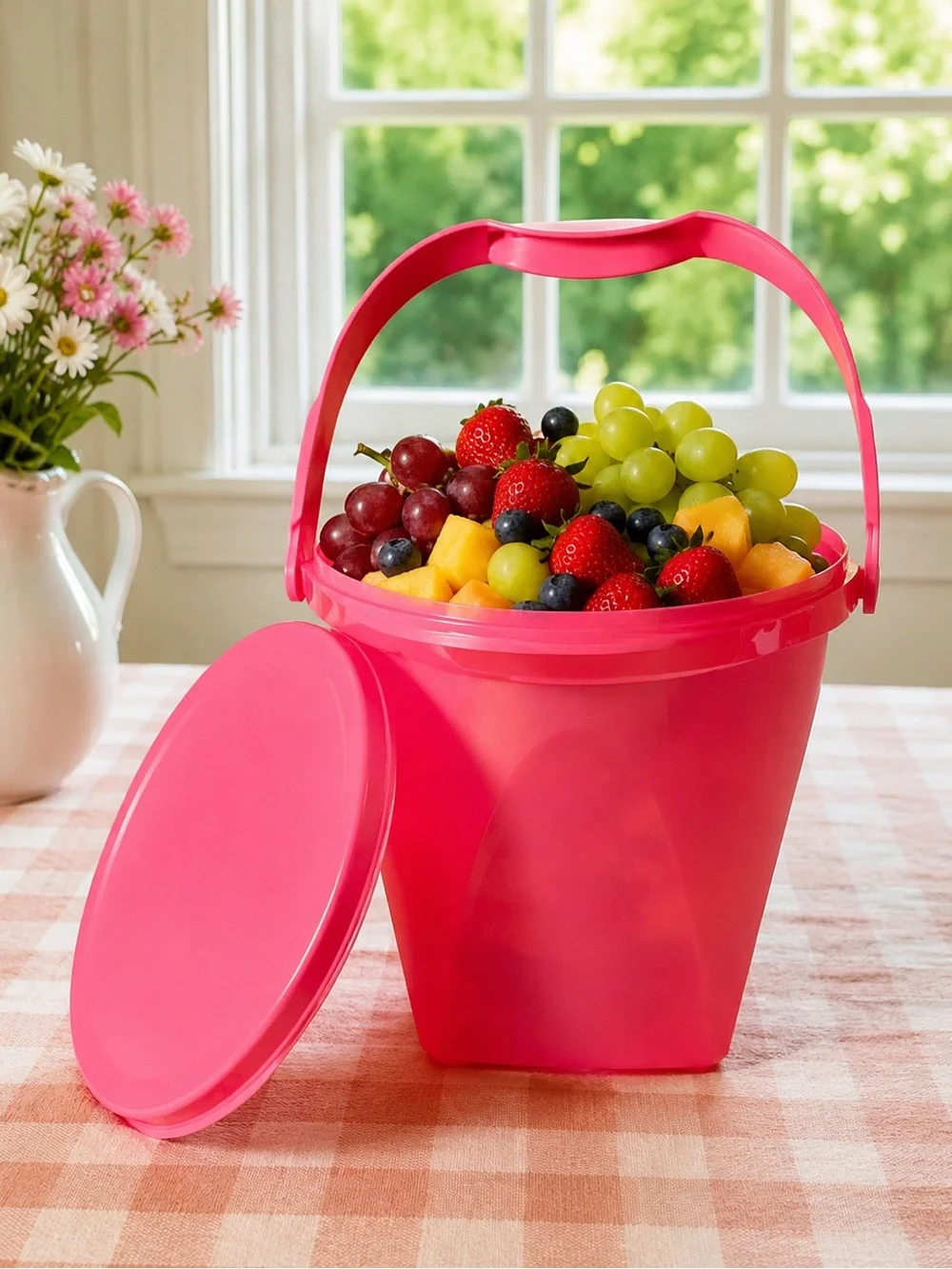 NWT TUPPERWARE 5 LITERS  bucket with lid and handle